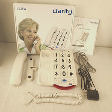 Clarity JV35 Amplified Corded Phone w/Talk Back White Braille Phone Instructions
