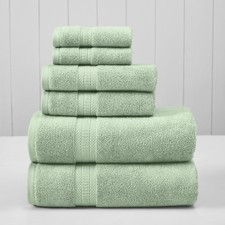 6-Piece Rayon from Bamboo  Cotton Blend Towel Set - Ultra Soft  Absorbent, ...