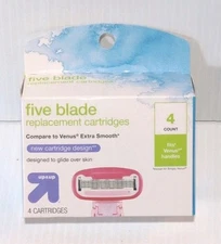 Up & Up Women's Five Blade Replacement Cartridges 4 Count Fits Venus Handles