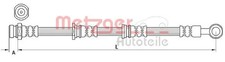 Flexible de frein Mitsubishi PAJERO