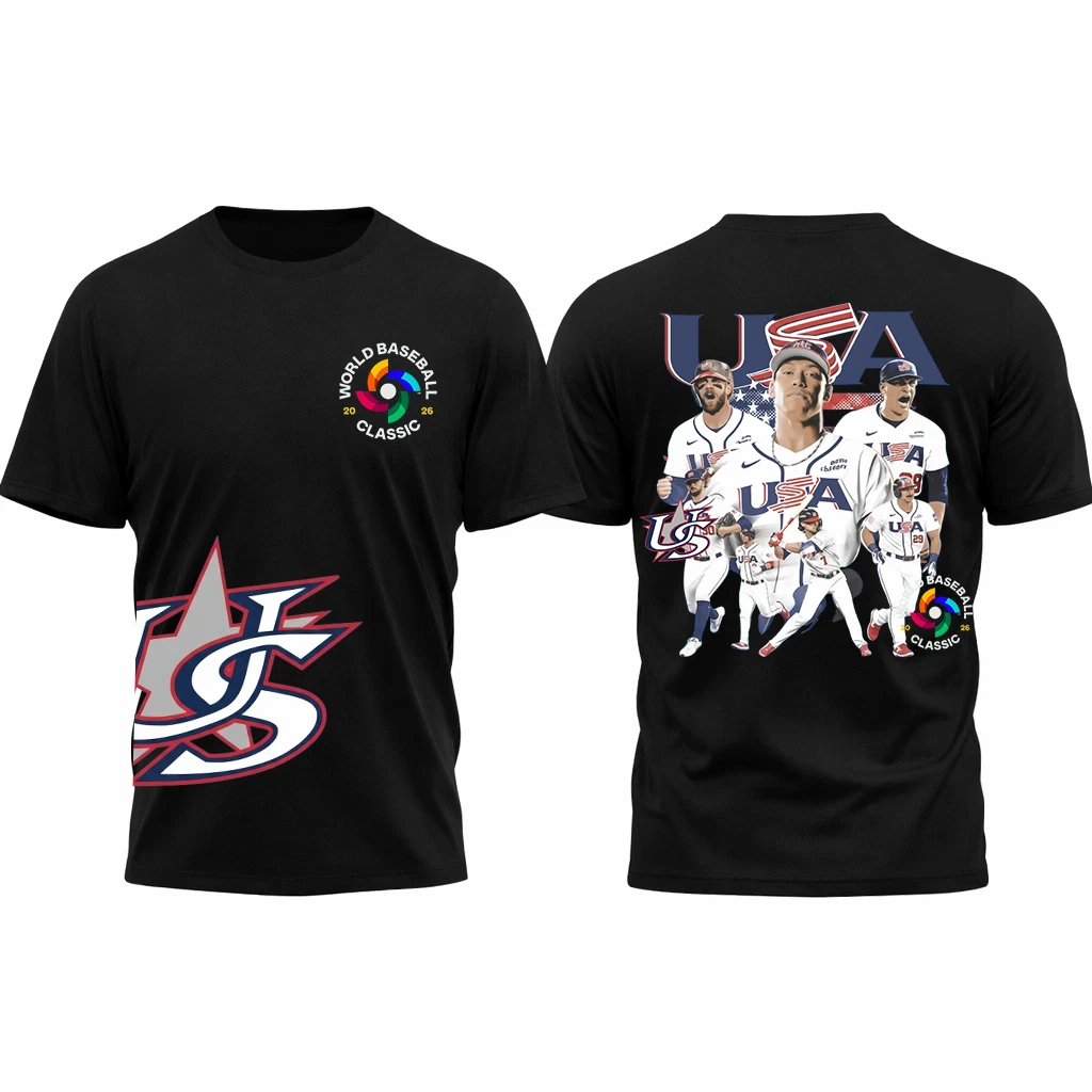 2026 World Baseball Classic USA Team All Over Print TShirt