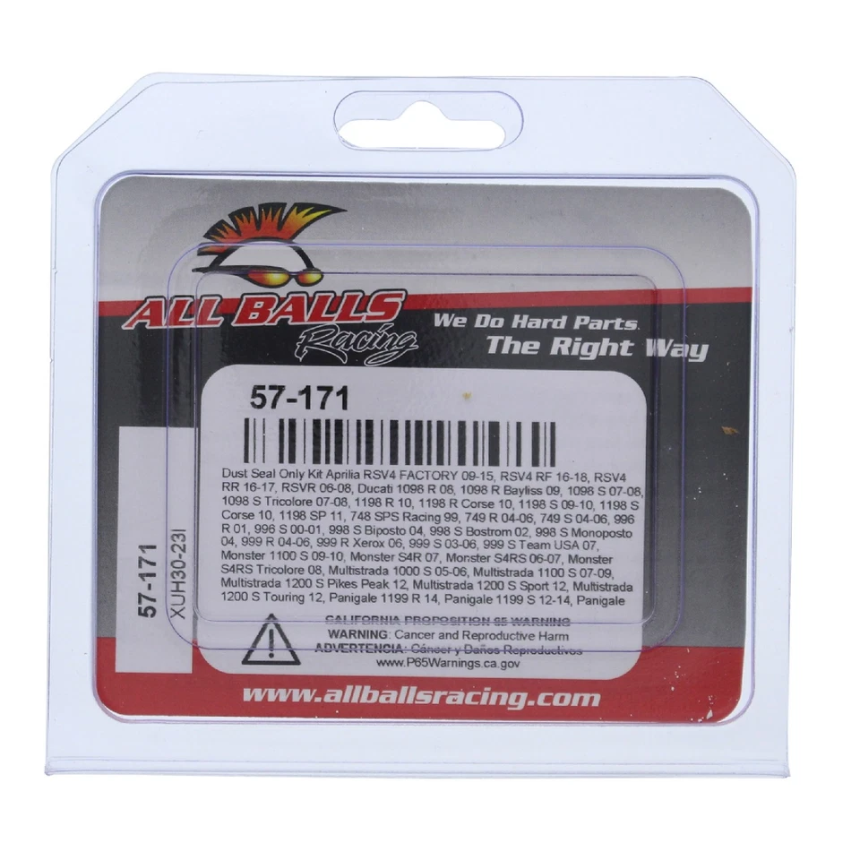 New All Balls for k Dust Seal Kit 57-171 for Aprilia RSV 4 R Factory 09 10 - Image 4 of 4