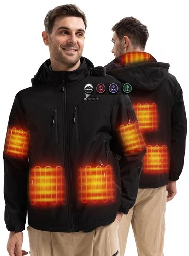 ARRIS 12V Soft Shell Heated Jacket for Men , Electric Heating Coat Waterproof - product listing photo
