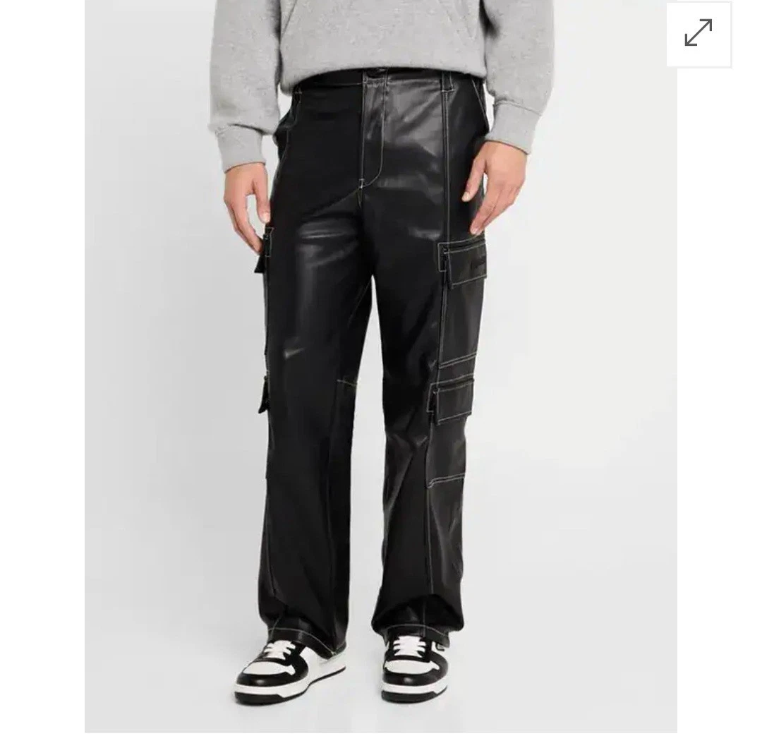 Faux Leather Punk Pants for Men for sale | eBay