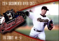 2014 Sacramento River Cats Brandt #26 Dan Straily Springfield Oregon OR Card