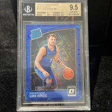2018 PANINI DONRUSS OPTIC BLUE VELOCITY #177 LUKA DONCIC ROOKIE RC BGS 9.5