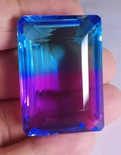 112.05 Ct Certified Wonderful Tourmaline Bi-Color Emerald Cut Loose Gemstone