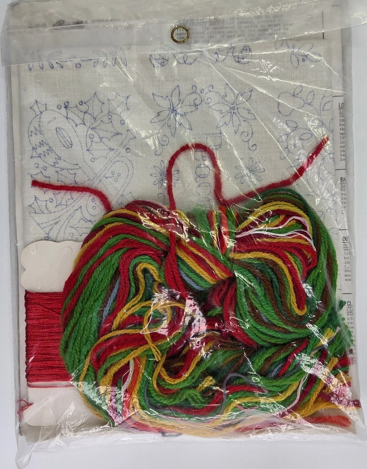 Antigo Bucilla Natal Agulha Novidades de Natal #3414 14"x18" Acabamento - Imagem 3 de 4