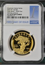 2023 W NGC PF-70 FDOI High Relief Gold Bristlecone Pine
