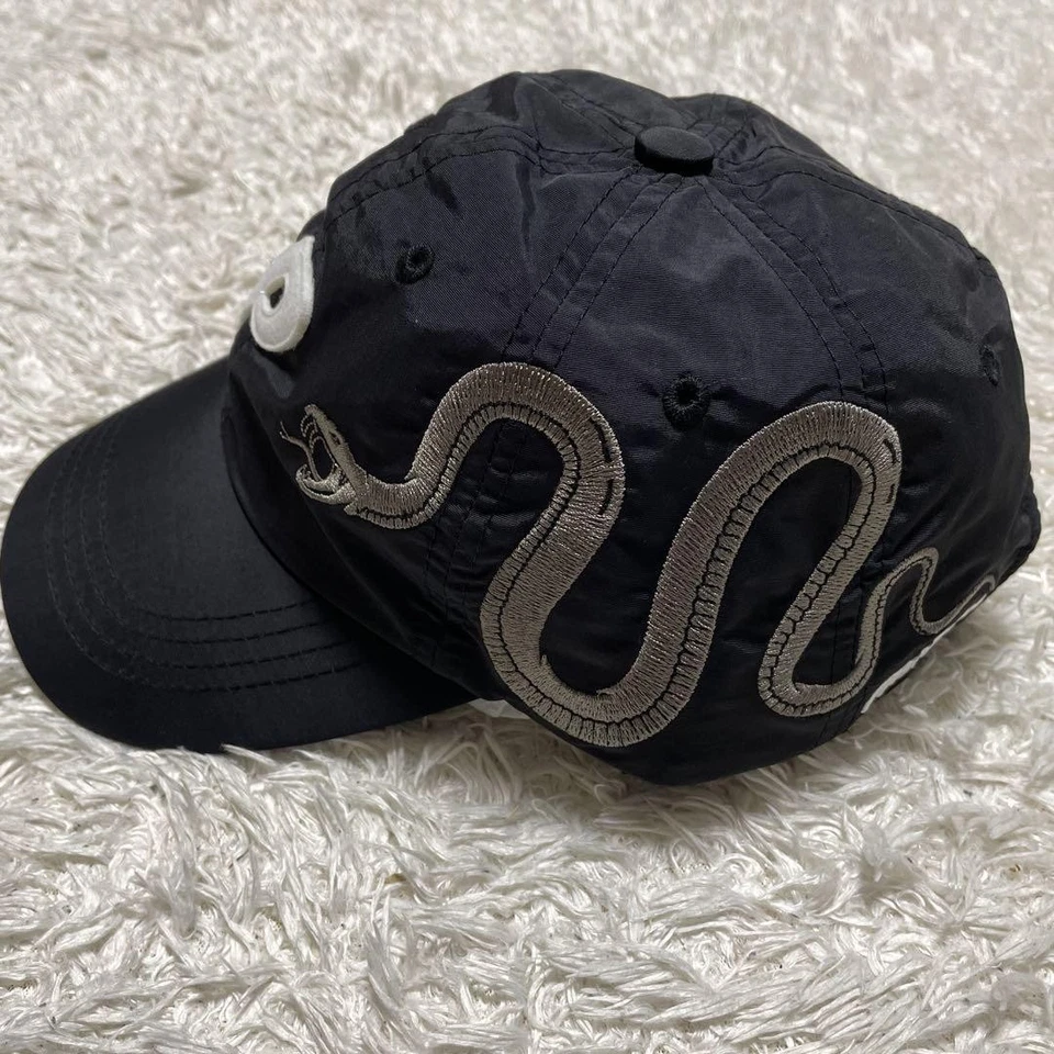 Palace Snake P Logo 6 Panel Cap Black Nylon 58cm 22.8in Rare Streetwear Foto 3 de 4
