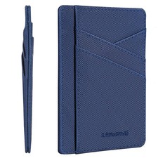 Minimalist Wallet Credit Card Holder Slim Wallet for Men Women, Soft Leather ...