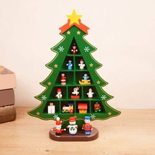 Creative 3D Wooden Christmas Tree Table Decoration - Festive Home Accent