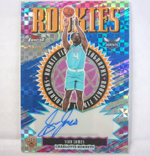 Topps Finest Rookie Autographs Sion James RFA-SJ Blue X-Fractor /99 Hornets