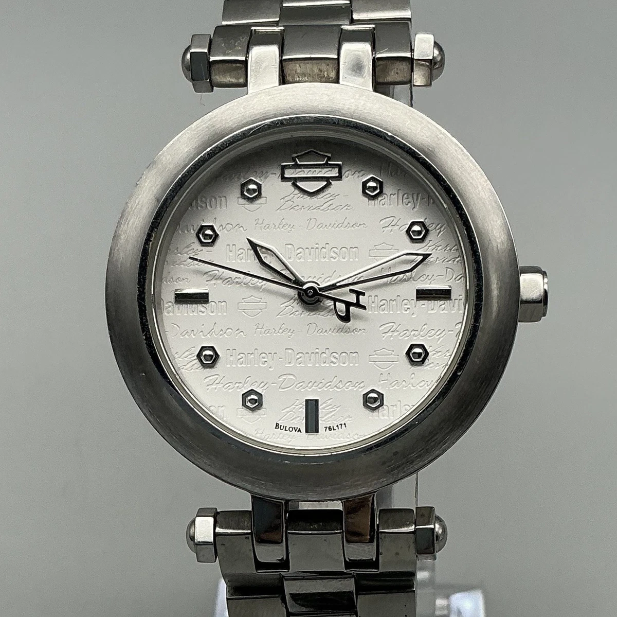 Women\'s Harley-Davidson Bulova Stainless Steel Watch w/ 3 Bezels (2008) 2008 BULOVA A8 HD HARLEY DAVIDSON 100 METER WATER RESIST  main image 2