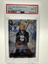 One Piece Sabo (120) (Parallel) OP13-120 Carrying On His Will Foil Gem PSA 10
