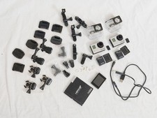 2x GoPro Hero 3 Cameras with LCD and mounting - large Lot - see photos