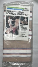 New VTG Arden Paradise Lace On Lounge Chair Renew Kit Tan White Blue Red Stripe