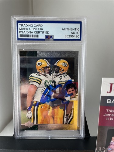 Auto Mini Helmet And Card Mark Chmura Green Bay Packers - Picture 3 of 3