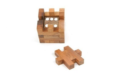 Magischer Würfel, Magic Cube Holz Puzzle Knobel IQ-Spiel