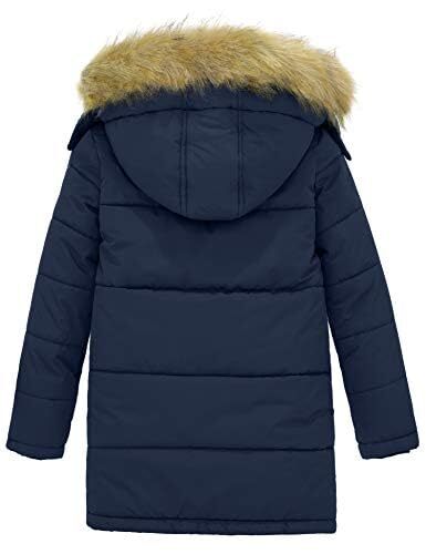 Chaqueta Parka Larga de Invierno para Niños Wantdo Forrada de Lana Abrigo Acolchado Capucha Extraíble - Imagen 29 de 33