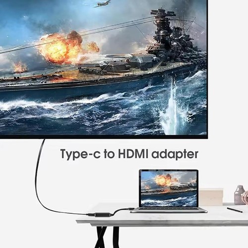 Type C To HDMI-Compatible cable/adapter 4K Type C To HDMI 3.1 USB C Cable USH - Photo 9 sur 11