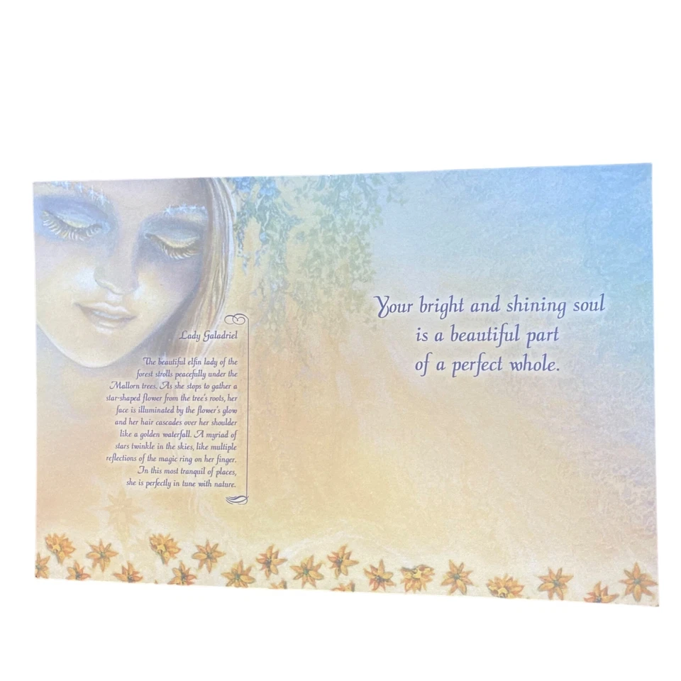 Josephine Wall LADY GALADRIEL Vintage FRIENDSHIP Leanin' Tree Greeting Card +✉ - Image 3 of 4