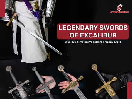 King Arthur Excalibur Replica Longsword - Gold