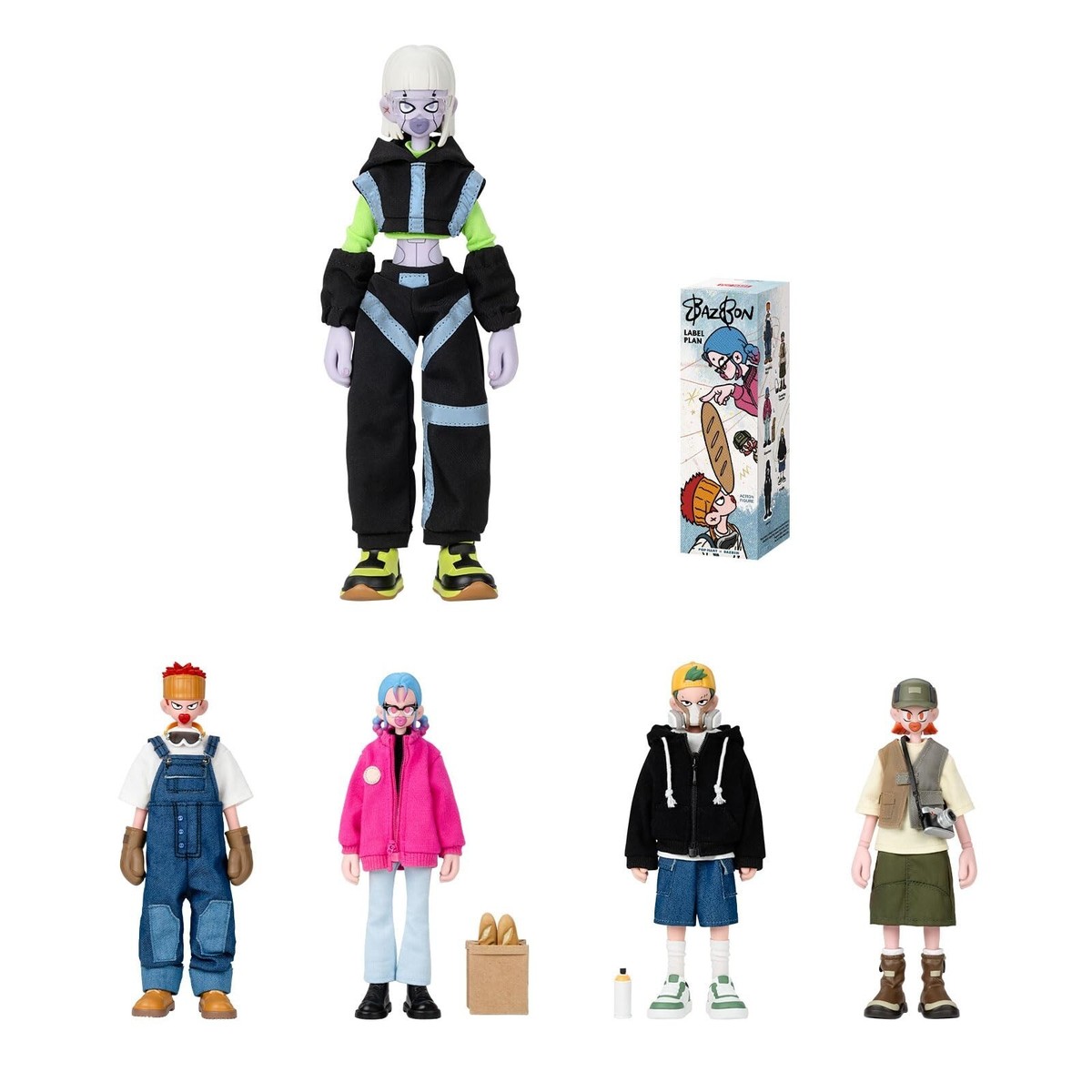 POPMART BAZBON Label Plan 1/8 フィギュア ボックス BAZBON Label Plan Series 1/8 Action Figure - POP MART
