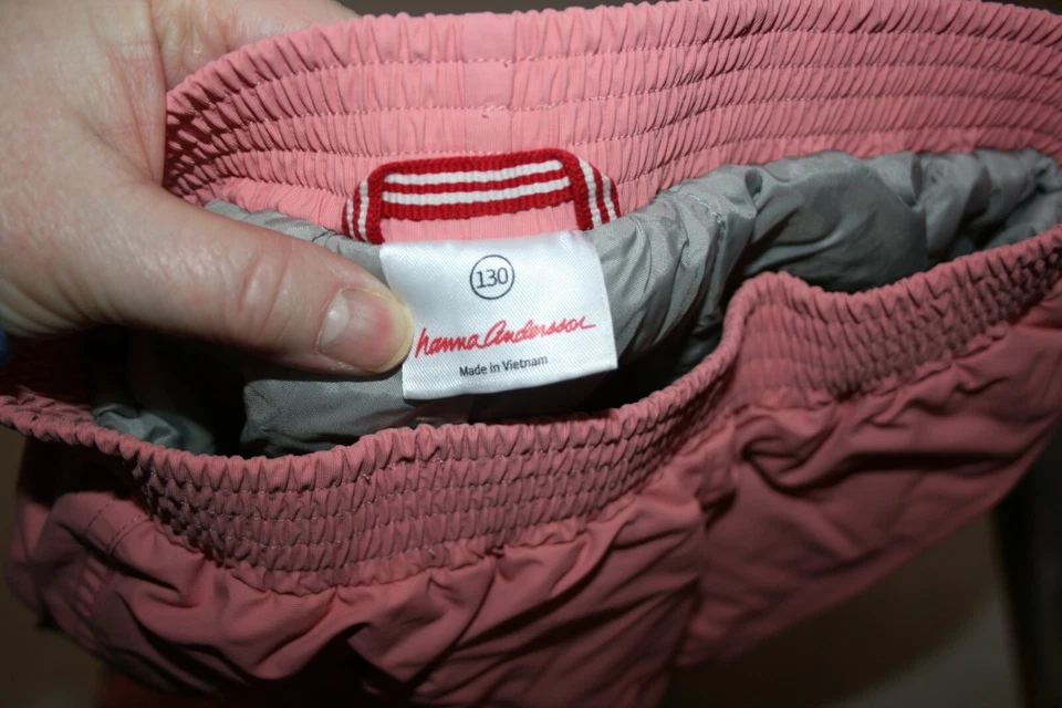 Used Hanna Andersson Girls 7 year 130 cm Pink Snow Pants Pull On No Flaws - Image 4 of 4
