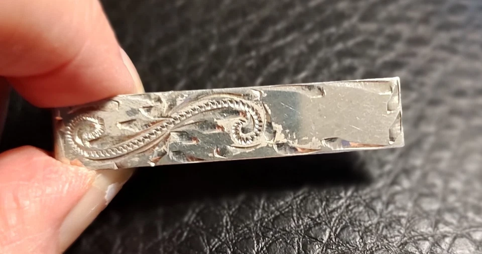 STERLING SILVER Elegant Vintage Cuff Links/Tie Clip In Original Box NICE! - Image 3 of 4