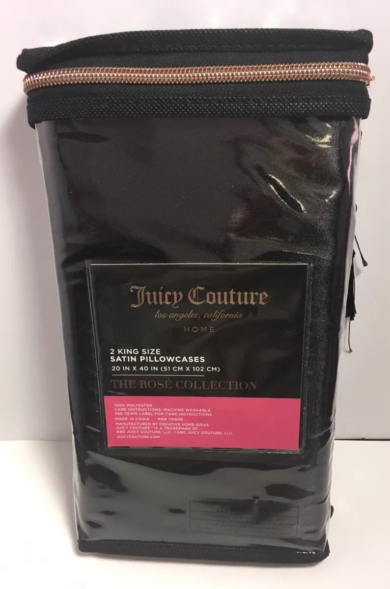 Black satin king size pillowcases sales