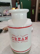 Barattolo latte ceramica panna House Of Webster Farmhouse vintage Texas senza coperchio