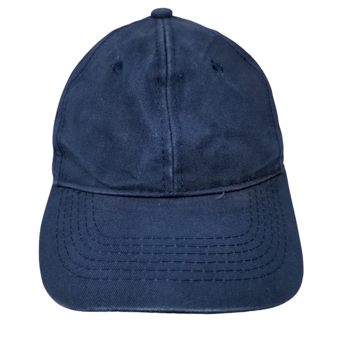 George Strapback Hat Blue One Size Adjustable Vent Holes 6 Panel