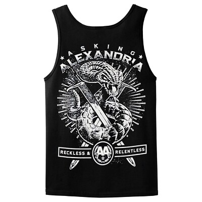 ASKING ALEXANDRIA cd lgo RECKLESS & RELENTLESS Official TANK TOP SHIRT MED New