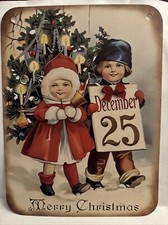 Christmas Decor Holiday VINTAGE STYLE Die Cut Cardboard 4.5 X 6