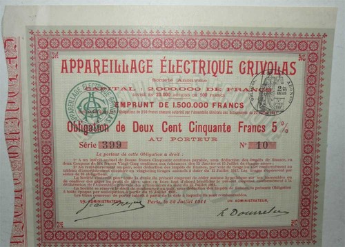 Obligation ancienne