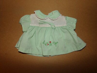 PASST ZU XAVIER ROBERTS SKULPTUR KOHL PATCH KID SOFTY MÄDCHEN grün KLEID VINTAGE