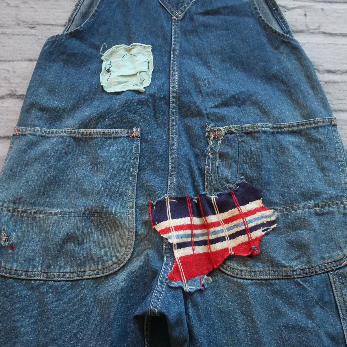 Vintage Payday Square Bak Denim Overalls Pants Union Made Penneys