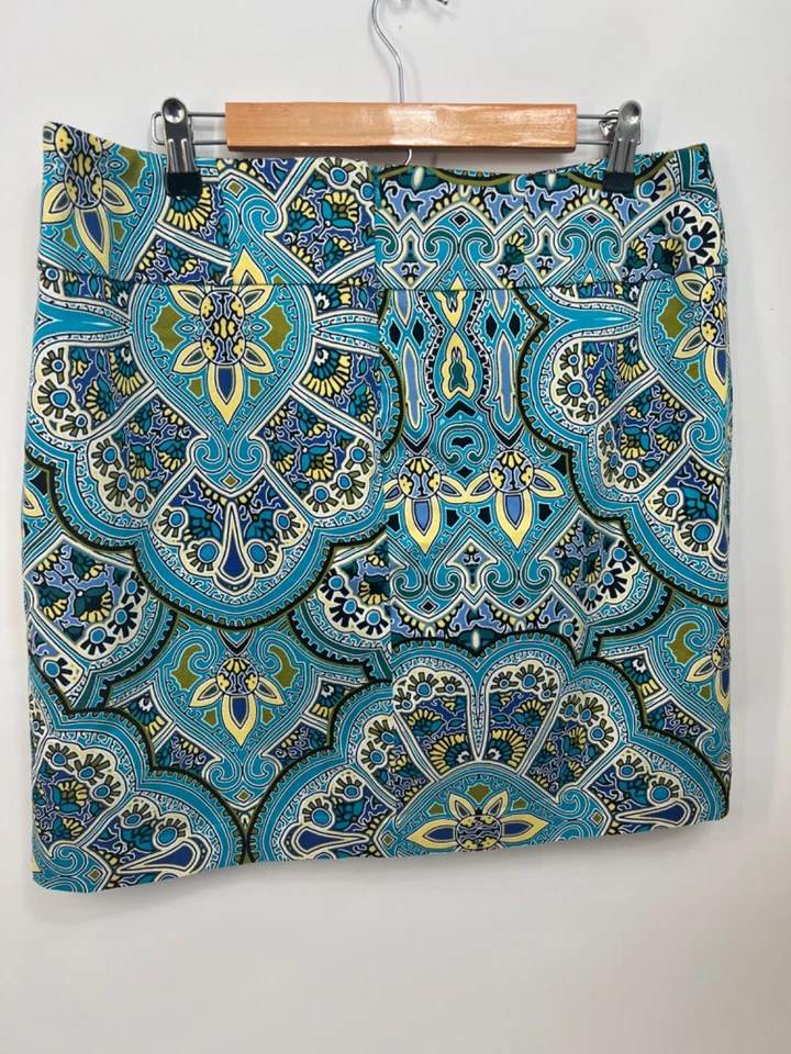 Falda elástica lápiz azul aguamarina East 5th Petite talla 14P para mujer Foto 4 de 4