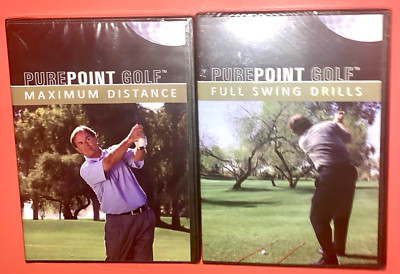 DVDs Pure Point Golf Maximum Distance DVDN#9 and Full Swing Drills DVD #13