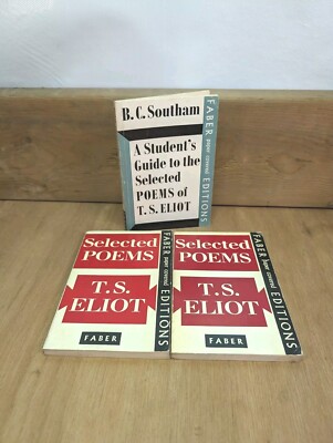 Selected Poems By T.S. Eliot - 1972 Vintage Faber Paperbacks With Students Guide