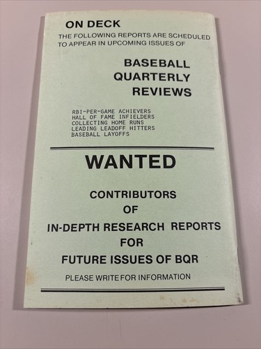 Vintage 1988 Herman Krabbenhoft BASEBALL QUARTERLY REVIEWS Lot Of 4 VHTF - Picture 17 of 24