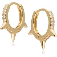Creolen Gold 925 18K Gelbgold Vergoldet Zirkonia Damen Herren Ohrringe