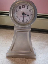 Silver Golden Gate Table Mantel Clock Balloon Shaped Silver Case India