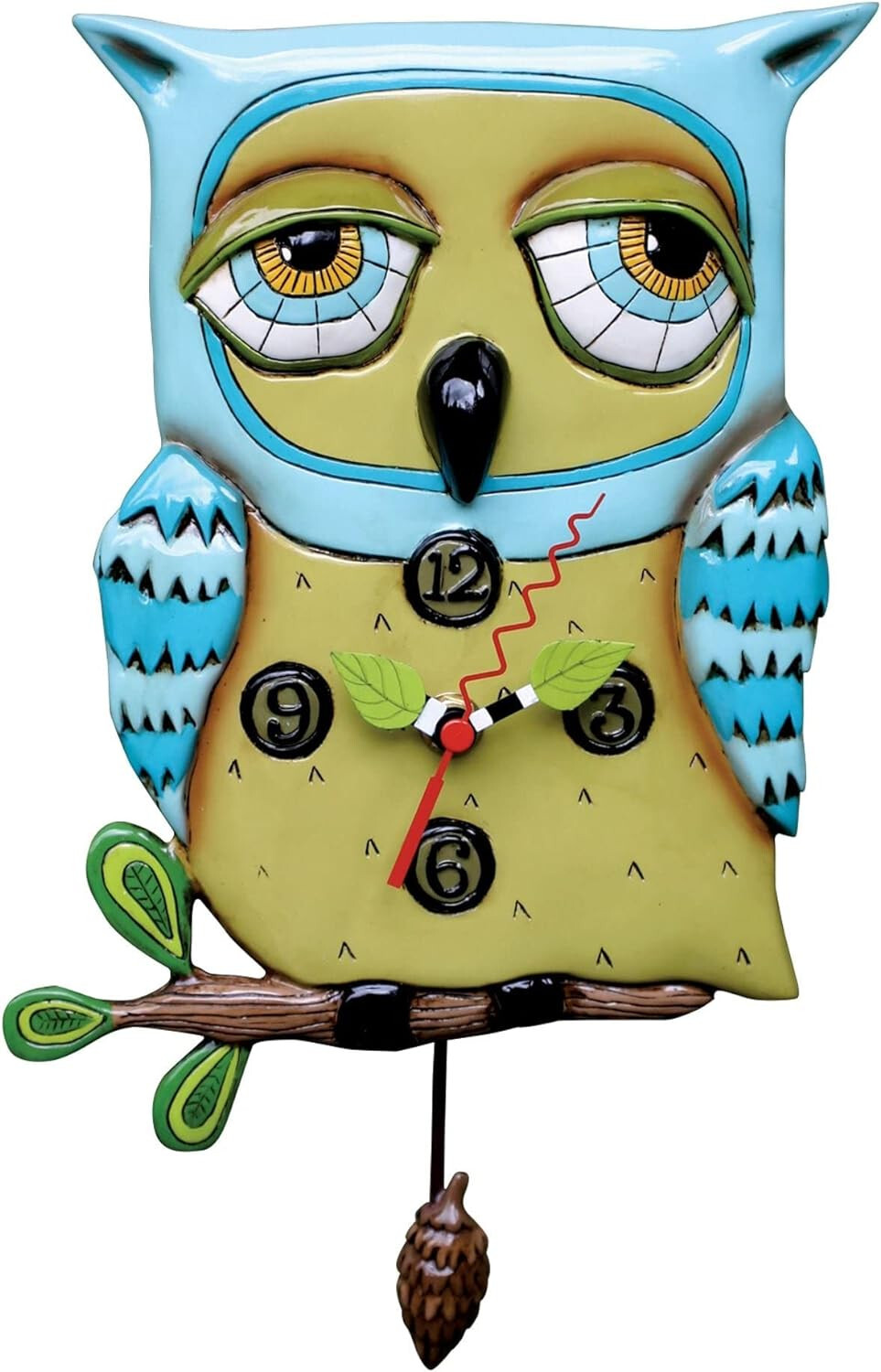 Enesco Allen Designs - Blue Owl Clock #P1062
