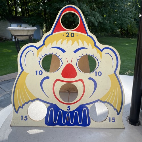 Three Worlds Vintage Clown Bean Bag Game Board only. Light wear. 20" x 18"