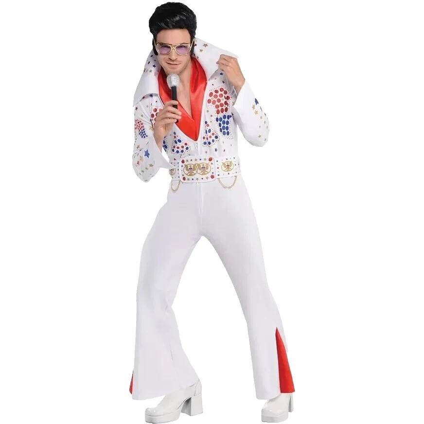 Elvis Presley Полиэстер Полный Наряд Костюмы для Мужчин