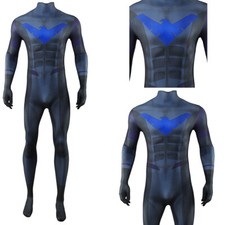 The Nightwing Jumpsuit Robin Cosplay Bodysuit Adult Kids Suit Halloween Costume