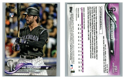 2018 TOPPS UPDATE RC US61 MIKE TAUCHMAN ROCKIES YANKEES QUANTITY U PICK - Picture 4 of 21