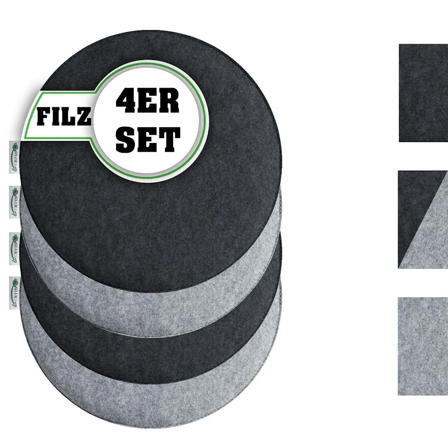 SILUK Waschbare Sitzkissen Filz 35 cm Stuhlkissen Filzkissen Stuhlpolster Sitzauflage